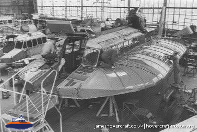 SRN6 being built at Cowes -   (submitted by The <a href='http://www.hovercraft-museum.org/' target='_blank'>Hovercraft Museum Trust</a>).